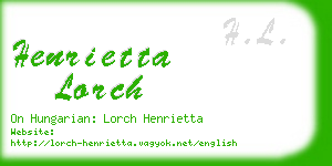 henrietta lorch business card